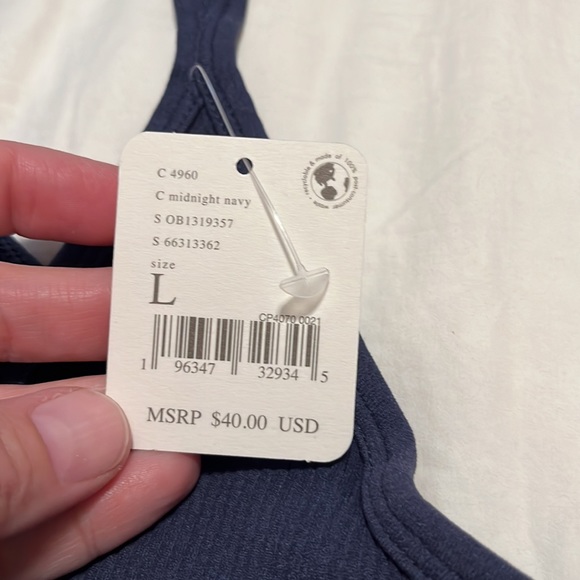 NWT Free People Movement Free Throw Bra Large Navy Blue - Picture 5 of 7